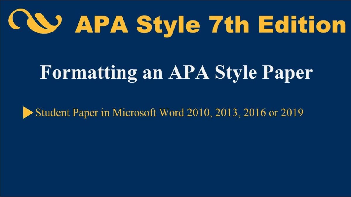 APA Title Page